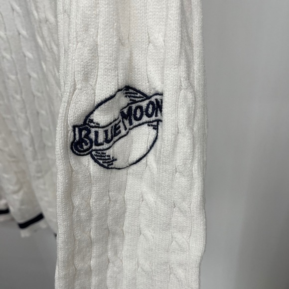 Men's XL White Chicago White Sox Cable Knit V Neck Retro Style 125th Anniversary - Picture 4 of 7